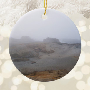 Foggy Day Photo Ceramic Ornament
