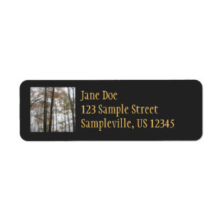 Foggy Fall in Pennsylvania Autumn Nature Label