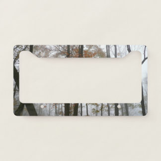 Foggy Fall in Pennsylvania Autumn Nature License Plate Frame