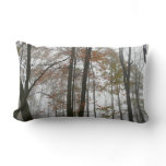 Foggy Fall in Pennsylvania Autumn Nature Lumbar Pillow