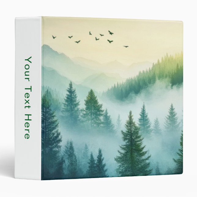 Foggy Forest 3 Ring Binder (Front/Spine)