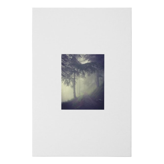 foggy forest faux canvas print (Front)