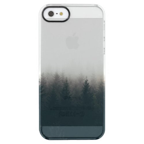 Foggy Forest Pine Mountain Esthetic Art Clear iPhone SE55s Case