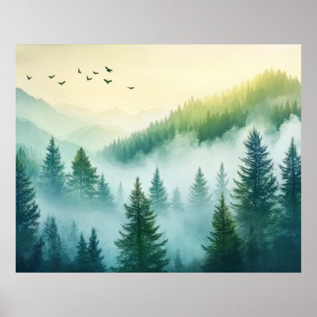 Foggy Forest Poster (Front)