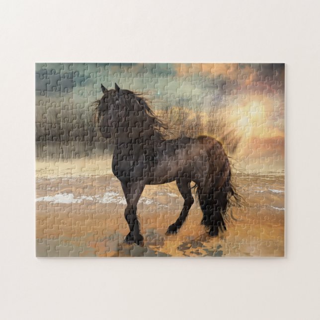 Foggy Friesian Morning  Jigsaw Puzzle (Horizontal)