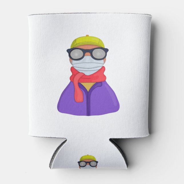 Foggy Glasses Can Cooler (Front)