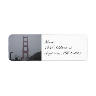 Foggy Golden Gate Bridge return address labels