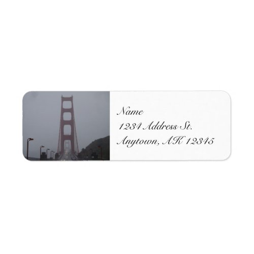 Foggy Golden Gate Bridge return address labels