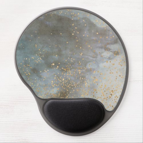 Foggy grey sky starfield parchment paper gel mouse pad