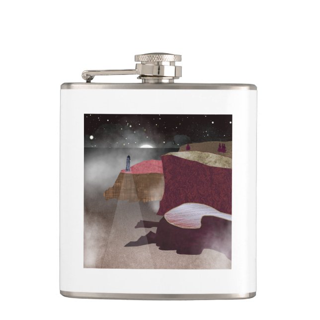 Foggy Lighthouse Flask (Front)