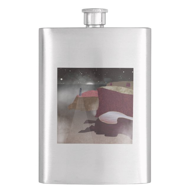 Foggy Lighthouse Flask (Front)