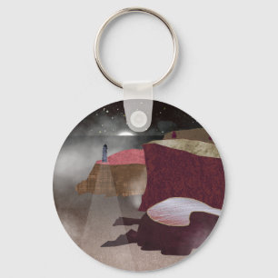 Foggy Lighthouse Keychain