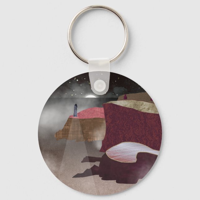 Foggy Lighthouse Keychain (Back)