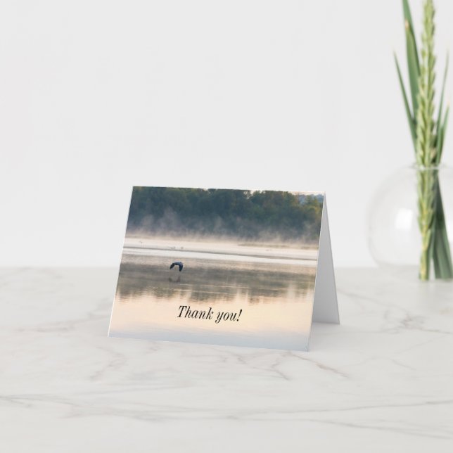 Foggy Morning Flight Thank You Card (Front)