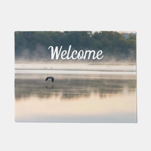 Foggy Morning Flight Welcome Doormat