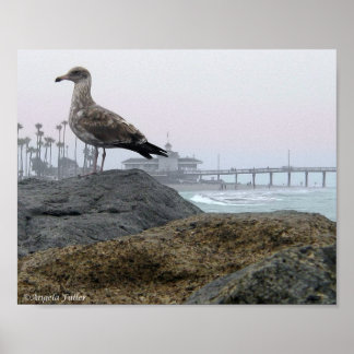 Foggy Morning in Newport Beach Print