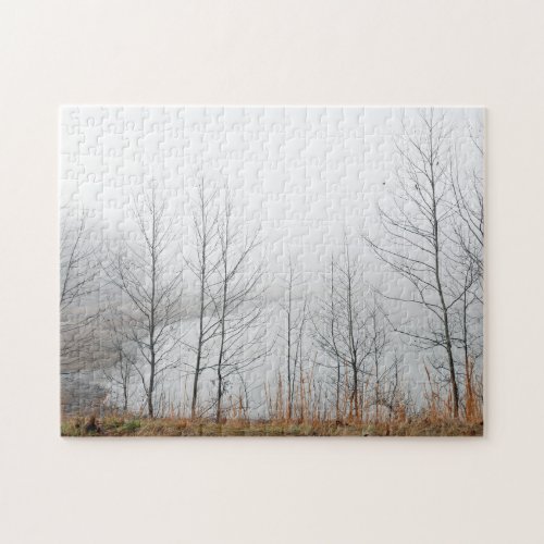 Foggy Morning On The Lake Nature Photography Jigsaw Puzzle