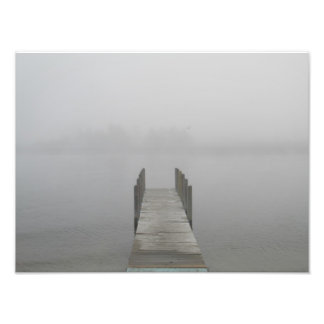 Foggy morning photo print