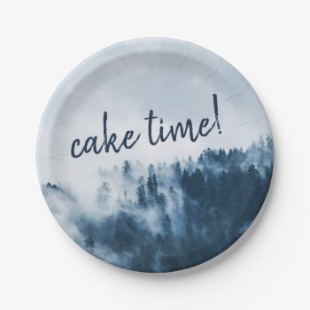 Foggy Mountain Plate by BUFF_Designs at Zazzle