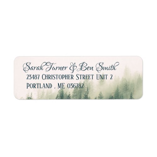 Foggy Mountain Return Address Label