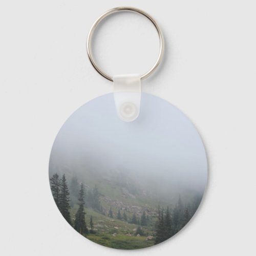 Foggy Mountainside keychain