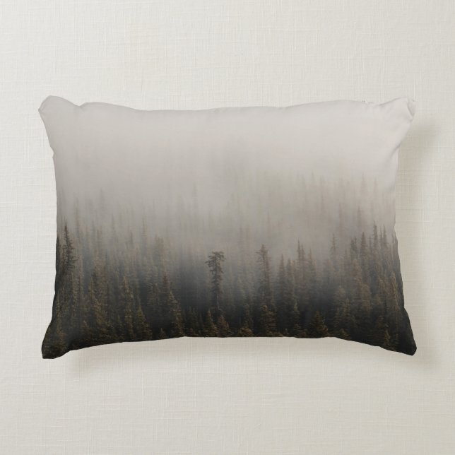 FOGGY PINE TREES ACCENT PILLOW (Front)
