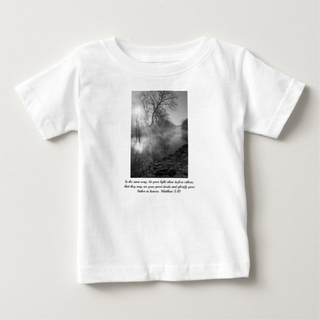 Foggy River Morning Sunrise Baby T-Shirt (Front)