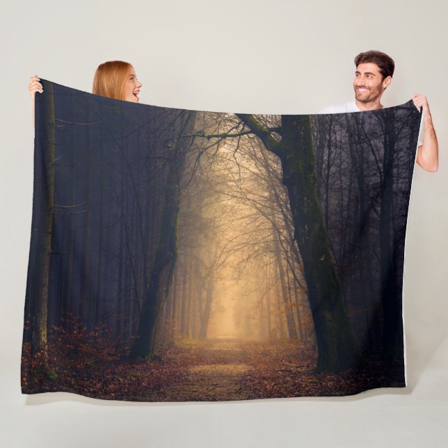 FOGGY ROAD FLEECE BLANKET (In Situ)