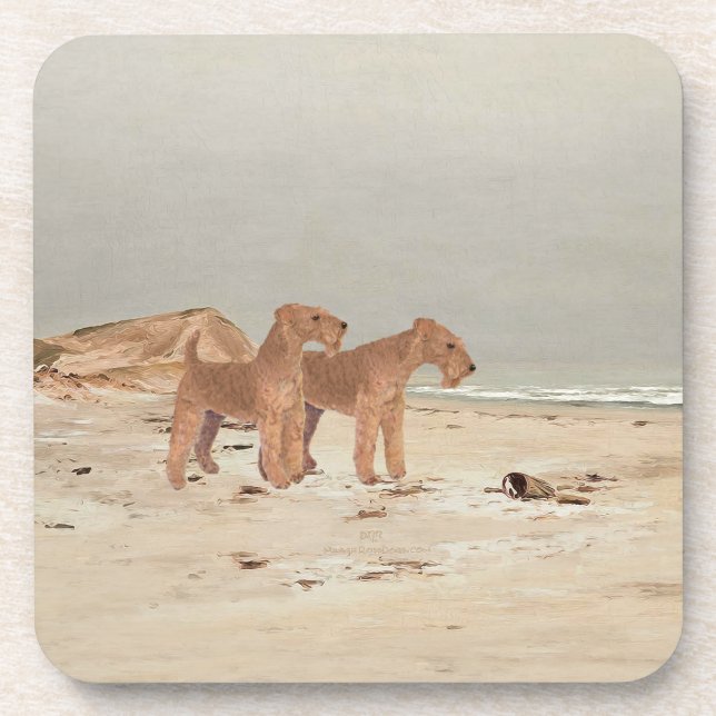 Foggy Seashore Drink Coaster (Front)