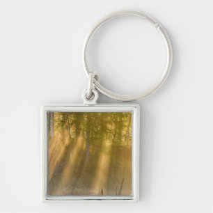 Foggy Sunrise at Tamarac NWR near Detroit Lakes Keychain