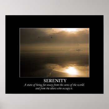Foggy Sunrise Serenity De-motivating Poster by debinSC at Zazzle