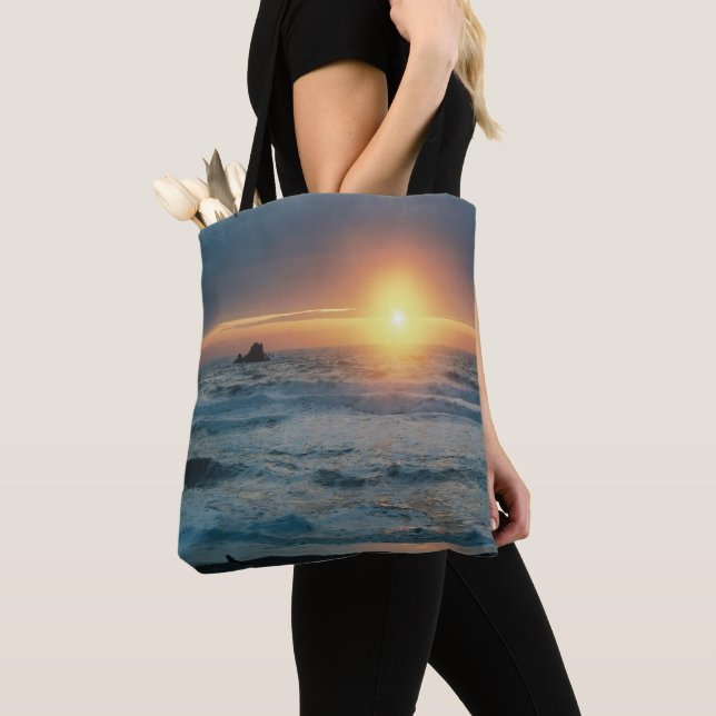 Foggy Sunset/Seascape..... Tote Bag (Close Up)