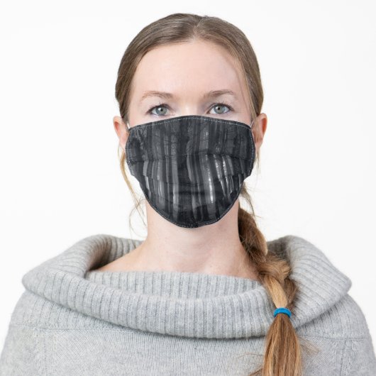Foggy trees adult cloth face mask (Worn)