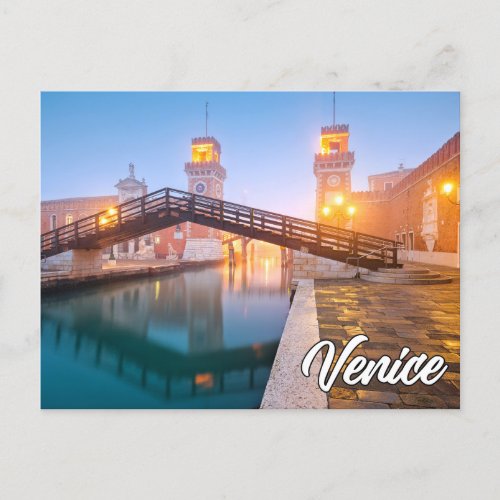 Foggy Venice Italy Postcard