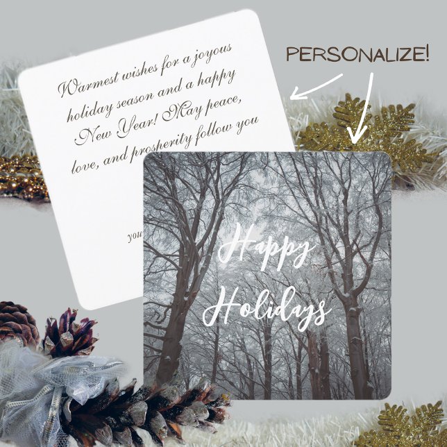 Foggy Winter Forest Holiday Card (Creator Uploaded)