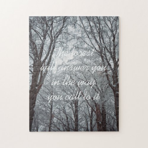 Foggy Winter Forest Jigsaw Puzzle