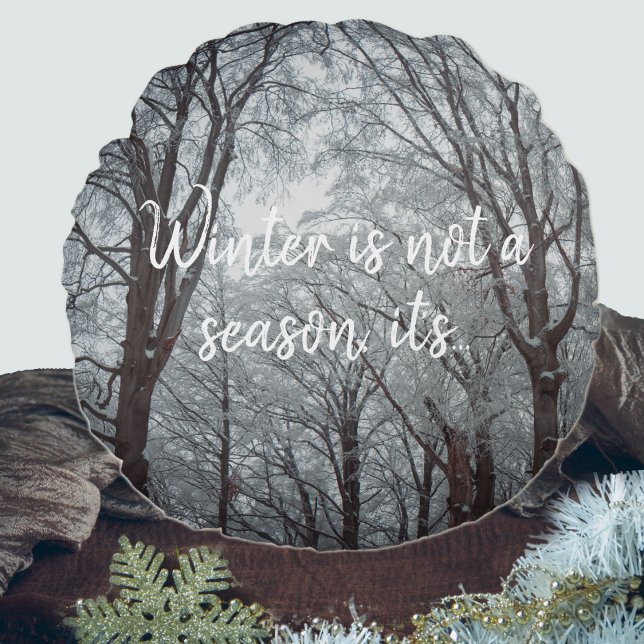 Foggy Winter Forest Round Pillow (Creator Uploaded)