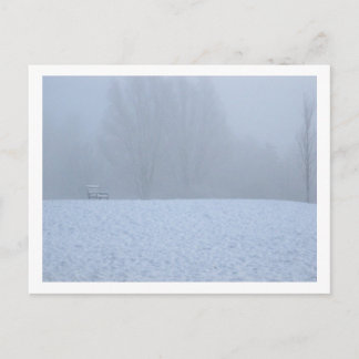 Foggy winter postcard