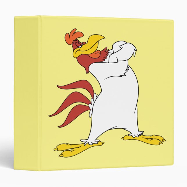 Foghorn Leghorn Arms Crossed 3 Ring Binder (Front/Spine)