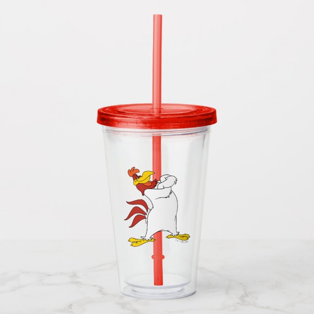 Foghorn Leghorn Arms Crossed Acrylic Tumbler (Front)