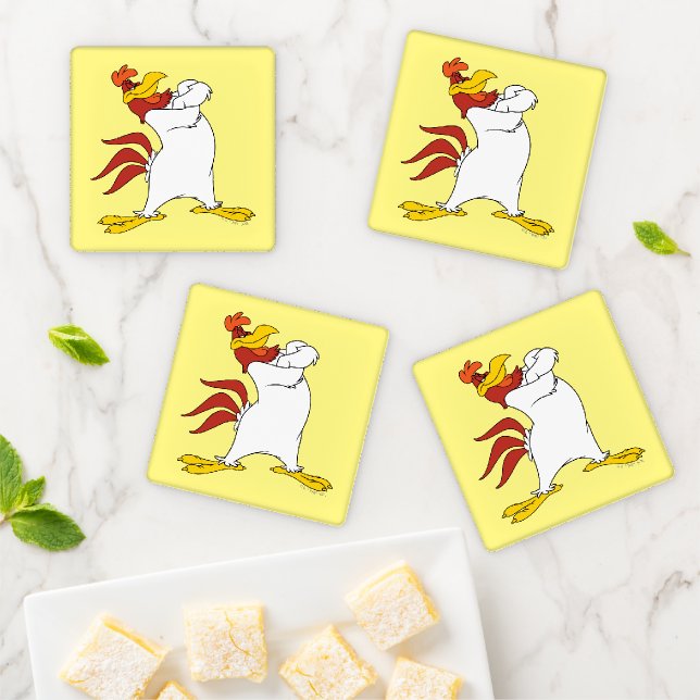 Foghorn Leghorn Arms Crossed Coaster Set (In Situ)