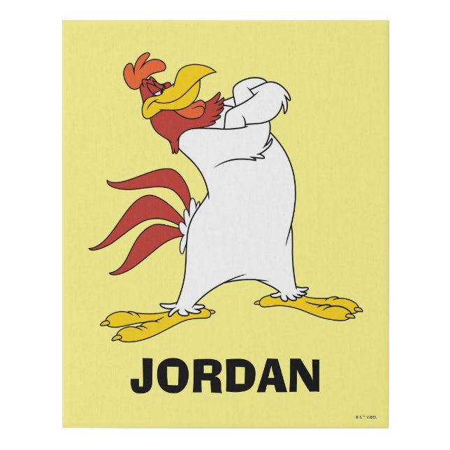 Foghorn Leghorn Arms Crossed Faux Canvas Print (Front)