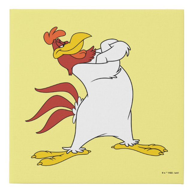 Foghorn Leghorn Arms Crossed Faux Canvas Print (Front)
