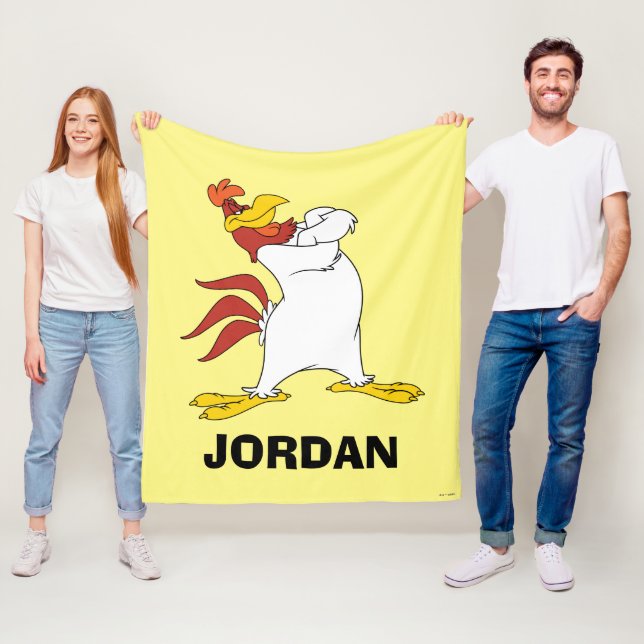 Foghorn Leghorn Arms Crossed Fleece Blanket (In Situ)