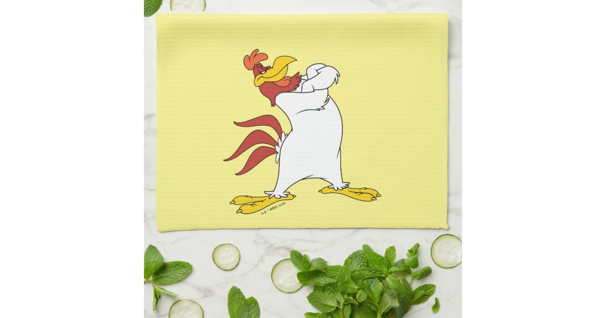 Official Foghorn Leghorn Rooster Iron-On Patch – Arms Crossed, 3" X 3.75"
