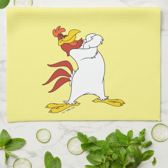 Foghorn Leghorn Arms Crossed Kitchen Towel (Folded)
