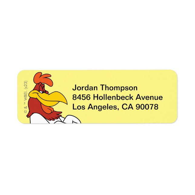Foghorn Leghorn Arms Crossed Label (Front)