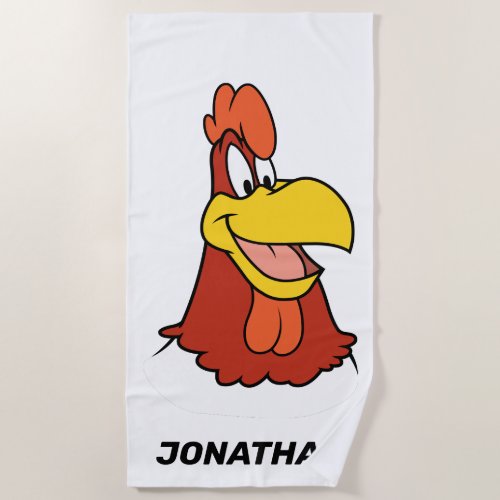 Foghorn Leghorn Closeup Beach Towel