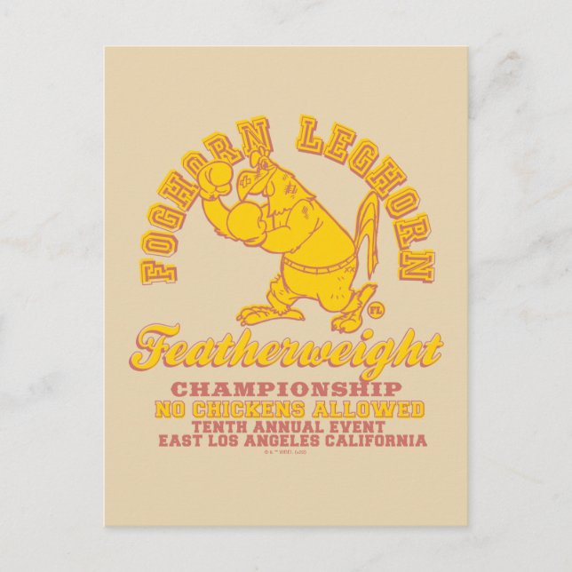 Foghorn Leghorn Featherweight Championship Postcard (Front)