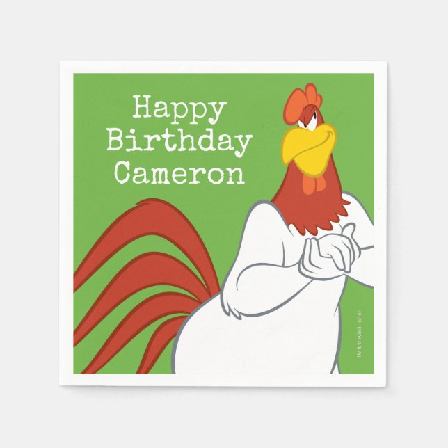 Foghorn Leghorn | Mischievous Stare Paper Napkins (Front)